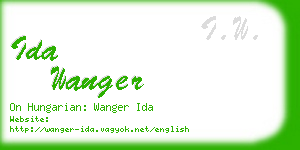 ida wanger business card